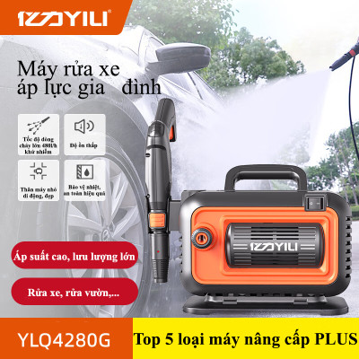 Máy rửa xe áp lực cao ABG yili YLQ4280G-Plus rửa xe cao áp công suất lớn 1800W có đồng hồ đo áp suất, máy rửa xe gia đình, công nghiệp, thiết kế nhỏ gọn - Hàng chính hãng