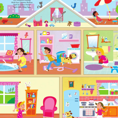 Sách - Trang Trí Ngôi Nhà - Với Gần 600 Miếng Dán Và Khuôn Hình Sáng Tạo - Bìa Cứng