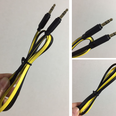 Cáp âm thanh AUX 2 đầu 3.5 mm cho điện thoại laptop hoco UPA16 dây dẹp 1m _ Hàng chính hãng