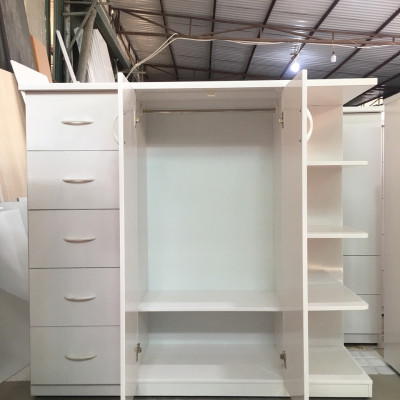 Tủ trẻ em hai cánh 5 ngăn kéo có kệ trang trí cao cấp V251