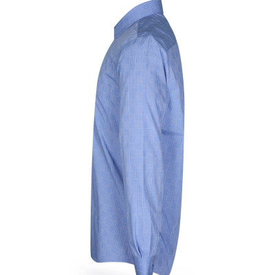 Áo sơ mi nam KHATOCO dài tay kẻ caro A1MD468T1-CNCR241-2412-D