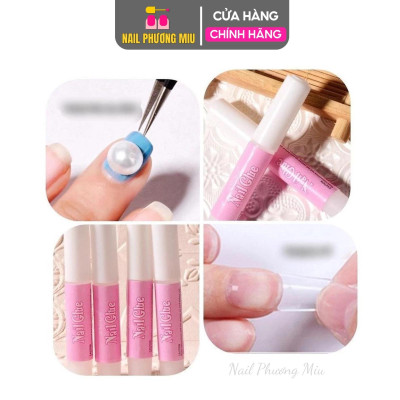 Keo Mini Dán Móng Giả Làm Nail Box, Set 10 Tuýp 2g, Nhanh Khô Tiện Lợi Nhỏ Gọn, Chất Lượng Cao, Dễ Sử Dụng Nữ keo  dán mỏng