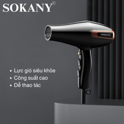 Máy sấy tóc 2 chiều nóng lạnh SOKANY SK-14017 sấy tạo kiểu với công suất lớn 2400W, giúp tóc bóng mượt, khỏe mạnh chỉ trong nháy mắt - HÀNG CHÍNH HÃNG