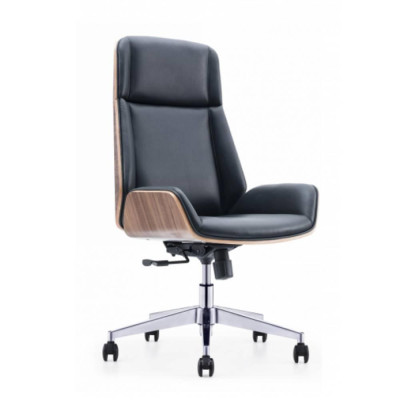 Ghế Quản lý ID814 ốp gỗ bọc PU