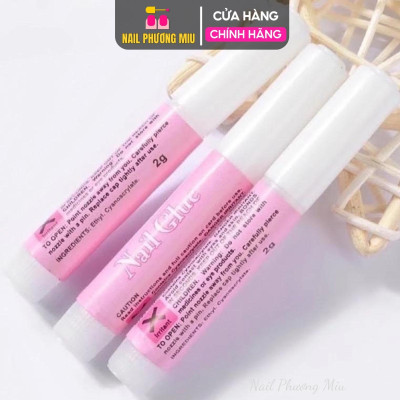 Keo Mini Dán Móng Giả Làm Nail Box, Set 10 Tuýp 2g, Nhanh Khô Tiện Lợi Nhỏ Gọn, Chất Lượng Cao, Dễ Sử Dụng Nữ keo  dán mỏng