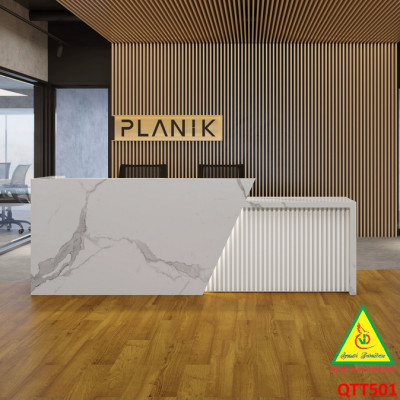 Bàn thu ngân, bàn lễ tân, bàn tính tiền bằng gỗ MDF QTT501 - NỘI THẤT LẮP RÁP VIENDONGADV