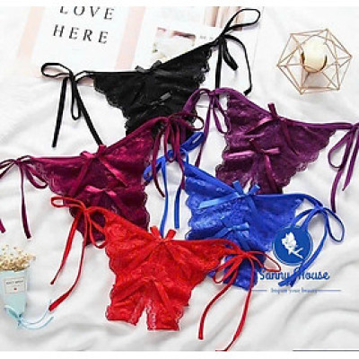 Quần Lót Lọt Khe Nữ QTH255 Ren Cột Dây Xẻ Rãnh Gợi Cảm