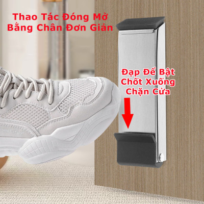 Chặn Cửa Gấp Gọn KUNBE Chống Gió Va Đập Có Thể Dán Hoặc Vít Phù Hợp Nhiều Loại Cửa