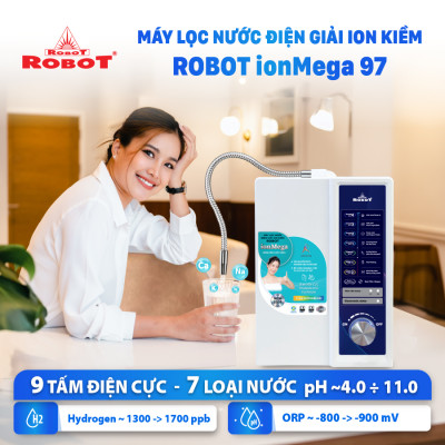 Máy Lọc Nước Điện Giải Ion Kiềm ROBOT ionMega 97 Dòng Máy Cơ - Hàng Chính Hãng
