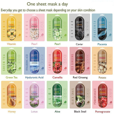 Mặt nạ dưỡng da cấp ẩm Jigott Hyaluronic Acid Real Ampoule Mask (27ml/miếng)