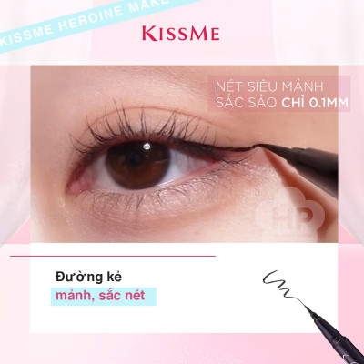 Bút Kẻ Mắt Nước Siêu Chống Trôi Nét Siêu Sắc Mãnh Kissme Heroine Make Smooth Liquid Eyeliner Super Keep (Màu Nâu Đen)