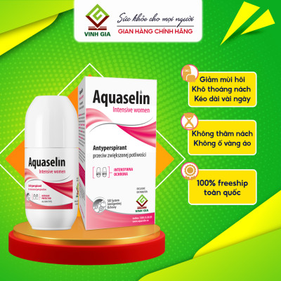 Combo 2 Lăn Khử Mùi AQUASELIN Intensive Women Không Thâm Nách Giảm Mồ Hôi - Dung Tích 50ml