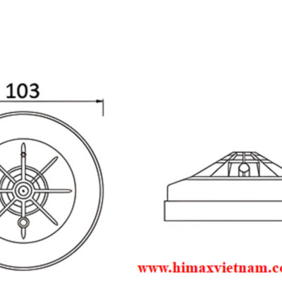 Đầu báo nhiệt cố định hi max HD1082 (Kèm đế)