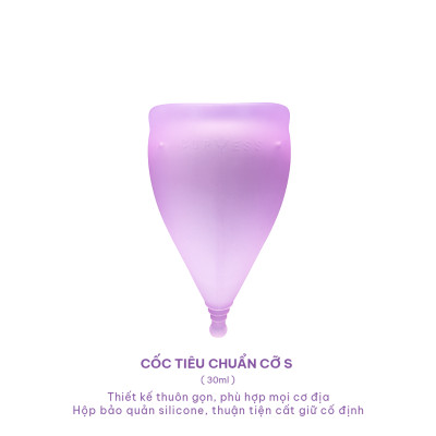 Cốc nguyệt san tiêu chuẩn S Cup cỡ S (30ml) Cup Yess chính hãng, an toàn, phù hợp mọi cơ địa