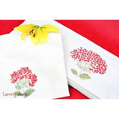 Khăn tắm thêu cỡ nhỏ 40x60cm - mẫu hoa cẩm tú cầu