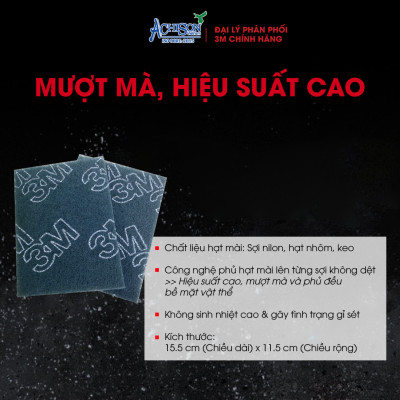 Nhám Bùi Nhùi 3M Scotch Brite Mighty Blue 11.5cm x 15.5cm - 1 túi 5 tấm