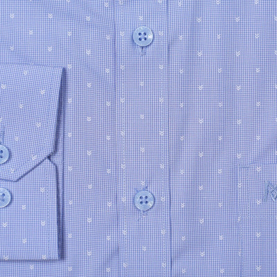 Áo sơ mi nam KHATOCO dài tay họa tiết A1MD498T1-CNIN579-2608-D