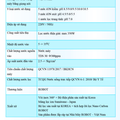 Máy Lọc Nước Điện Giải Ion Kiềm ROBOT IonPrince 79 - Hàng Chính Hãng