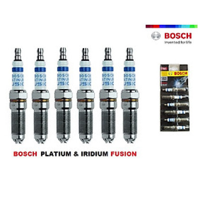 Bộ Bugi Chân Côn (4 Chấu) Bosch Platium-Iridium Jeep Grand Cherokee IV 3.6, Wrangler III 3.6, Mazda CX9, Land Rover Evoque