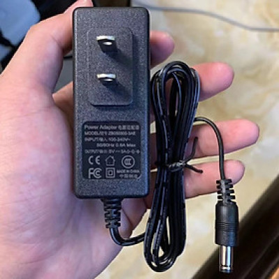 Bộ chuyển đổi nguồn DC Adapter 5V-3A ZB50300-3AE dây dài 1.5m, chân cắm tròn 5.5x2.5mm