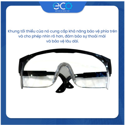 Kính bảo hộ chống hoá chất Bolle BL130N10A dùng chung được với kính cận