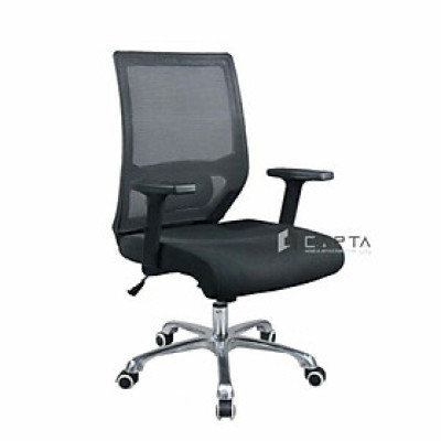 Ghế nhân viên lưng lưới tay tựa chữ T CE4556-M Nội thất Capta Ghế văn phòng ngồi làm việc lưng lưới nệm vải mâm 2 cần mâm 2 cần tăng giảm chân inox office chair hcm