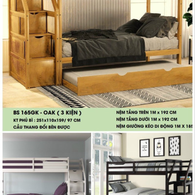 Giường 3 Tầng 165 (Vàng)