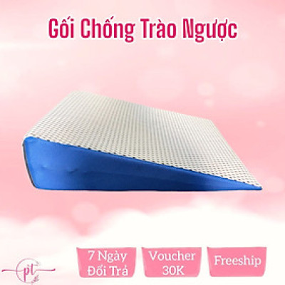 Gối Latex Foam Chống Trào Ngược Cho Người Lớn Kingroll Tặng Kèm Áo Vải Lưới 5D Thoáng Mát Được Bọc Sẵng