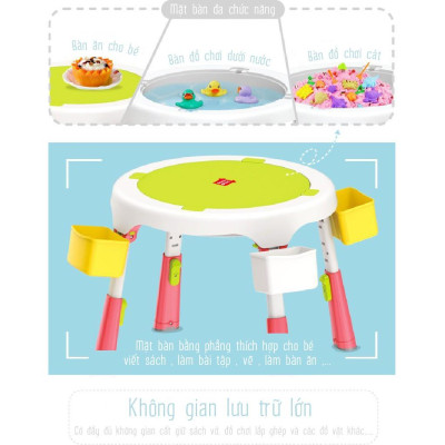 Bộ bàn ghế lắp ghép đồ chơi smoneo đa năng Toys house 1119-SM-001-88005 tặtng quà dễ thương