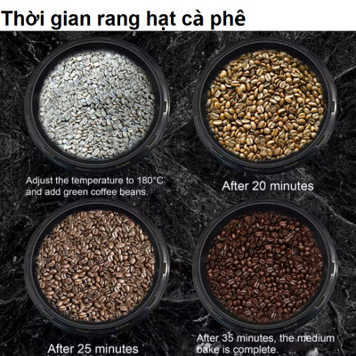 Máy rang hạt cà phê và các loại hạt tự động Thương hiệu Cafemasy Mỹ SCR-300, Công Suất Lớn 1200W, Rang 750gr/25 phút - Bảo Hành 12 Tháng, Hàng Nhập Khẩu