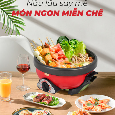 Nồi lẩu điện đa năng SATO 50NL41 5.0L - Hàng chính hãng