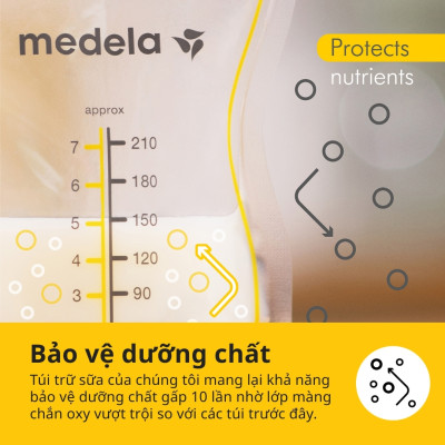 Túi trữ sữa | Medela Easy Pour loại 210ml - Không rỏ rỉ - An toàn - Tiện lợi