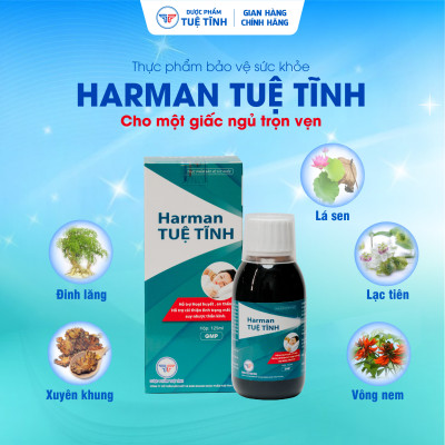 [Combo 3 Hộp] Siro An Thần Ngủ Ngon Harman Tuệ Tĩnh - Hỗ trợ an thần, giúp dễ ngủ, ngủ ngon sâu giấc