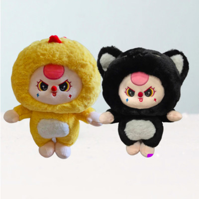 Thú nhồi bông baby three gà vàng đáng yêu - Size từ 35cm đến 70cm - Quà tặng gấu bông bb3 mèo đen êm mịn cho bé.