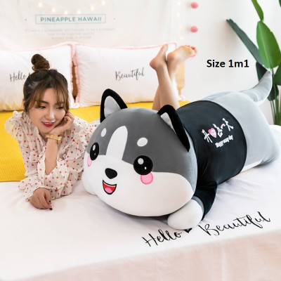 Thú nhồi bông mèo xám mặc áo - Size từ 65cm đến 100cm - Quà tặng mèo xám mặc áo nhồi bông dễ thương - Gối ôm mềm mịn cho bé