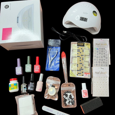 Combo Nail Cá Nhân 19 Món Làm Tại Nhà, Sơn Gel Nữ, Máy Sấy Gel Sun5, Kềm Nhặt Da, Dụng Cụ Chăm Sóc Móng Tiện Dụng