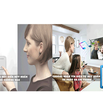 CHUÔNG CỬA KHÔNG DÂY DB658 (BLACK) THƯƠNG HIỆU KAWASAN