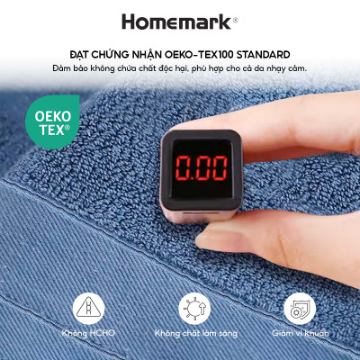 khăn tắm, khăn tay, khăn mặt sang trọng 100% cotton hữu cơ Homemark 500GSM mềm mại và khả năng thấm hút cao, nhanh khô