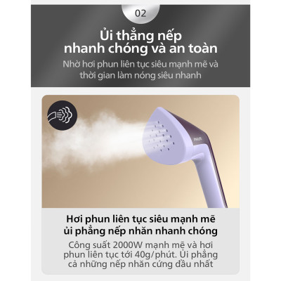 Bàn ủi hơi nước đứng Philips STE3160/30 - Hàng chính hãng