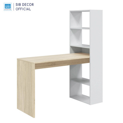 Bàn Làm Việc Kết Hợp Kệ Sách Nhiều Tầng, Gỗ Chống Ẩm Thương Hiệu SIB Decor BLV101