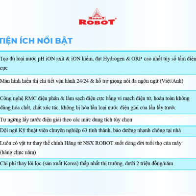 Máy Lọc Nước Điện Giải Ion Kiềm ROBOT IonPrince 79 - Hàng Chính Hãng