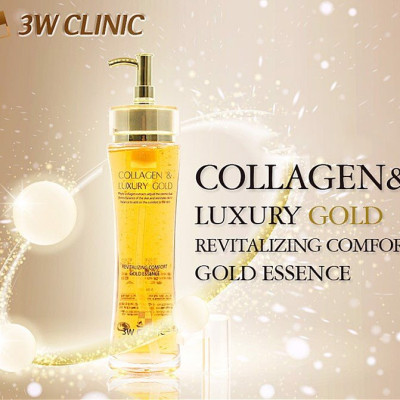 Tinh Chất Dưỡng Trắng Chống Lão Hóa 3W Clinic Collagen & Luxury Gold Revitalizing Comfort Gold Essence 150ml
