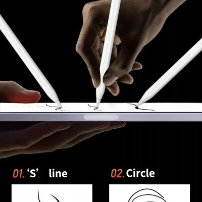 Bút Cảm Ứng Wiwu Pencil W Dành Cho iPad Pro và các dòng iPad / iPad Mini Có Sạc Không Dây Từ Tính, Có Chỉ Báo Pin Trên Thân Bút hỗ trợ viết vẽ nghiêng hơn 60 độ, chống tì tay, trang bị nam châm hít vào iPad - Hàng Chính Hãng