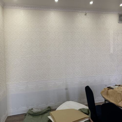 Bộ 10 Tấm Xốp Dán Tường Cổ Điển Hoa Sen 3D 70x70cm Siêu Đẹp, Sang Trọng