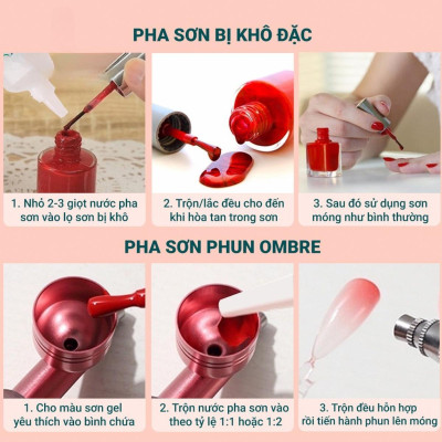Nước Pha Sơn Móng Tay QUYÊN Cao Cấp 40ml Chai Nắp Nhọn Xanh Pha Loãng Sơn Gel Sơn Thạch Ombre Đều Màu Nhanh Chóng Nữ Women