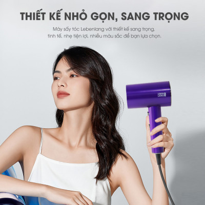 Máy sấy tóc Lebenlang LBL3088 công suất 2000W, sấy 2 chiều nóng lạnh, chống xơ rối tóc bằng công nghệ ion - hàng chính hãng