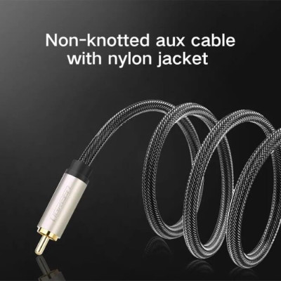 Ugreen UG20733AV132TK 2M chỉ dùng cho tv xiaomi màu Xám Cáp âm thanh bông sen Coaxial sang 3.5mm dương cao cấp - HÀNG CHÍNH HÃNG