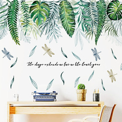 Sticker Giấy Dán Tường Decal Dán tường Mẫu Hoa Lá Cực Xinh ZH024