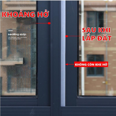 Cuộn 2 mét ron dán chắn khe hở cửa, miếng dán chân cửa chống bụi