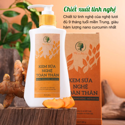 Bộ dưỡng trắng hồng da toàn thân Wonmom (1 kem sữa nghệ + 1 scrub cafe tẩy tế bào chết toàn thân)